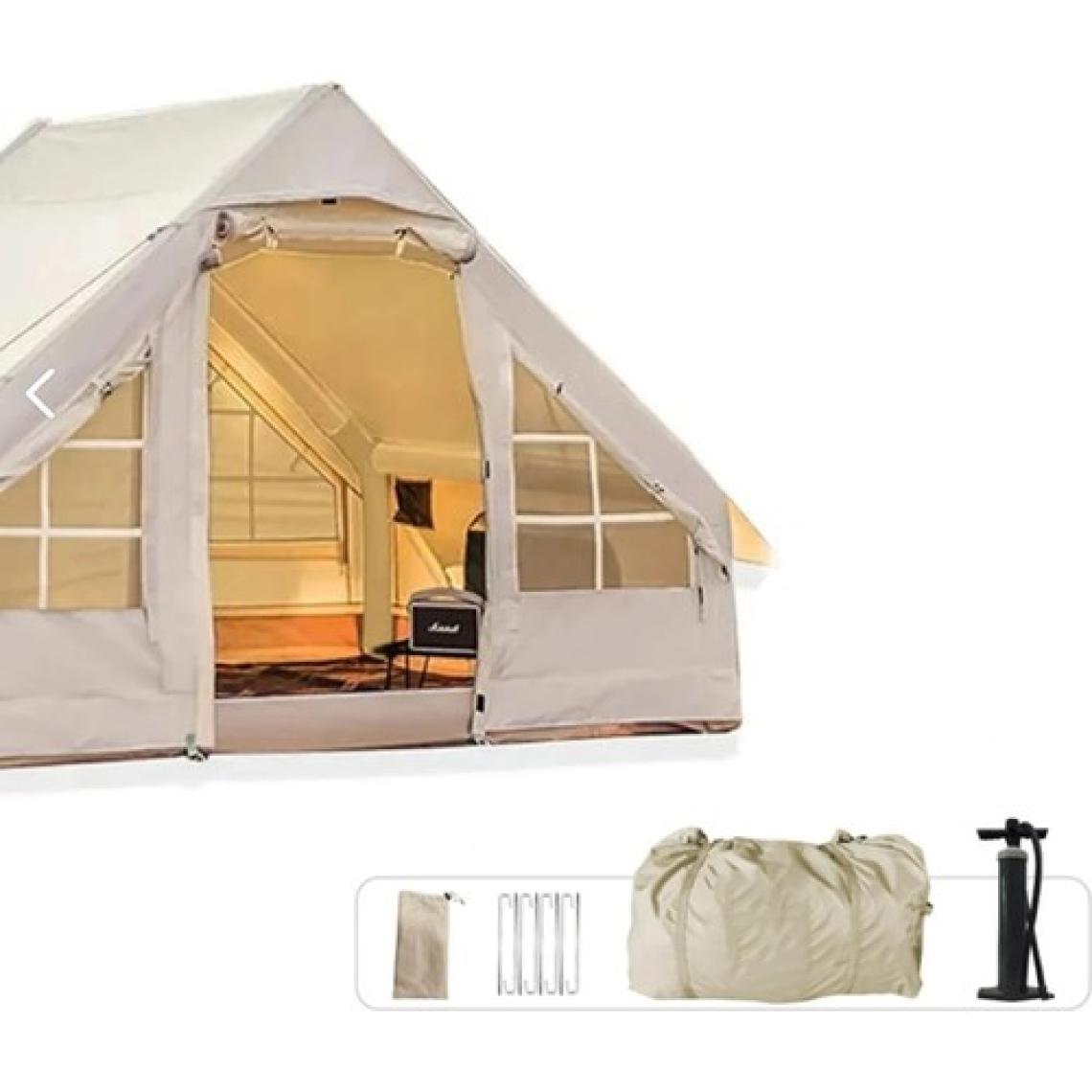Campfit Şişme Çadır – 300×210×190 cm 6m2 4-5 Kişilik Şişme Çadır Pompalı