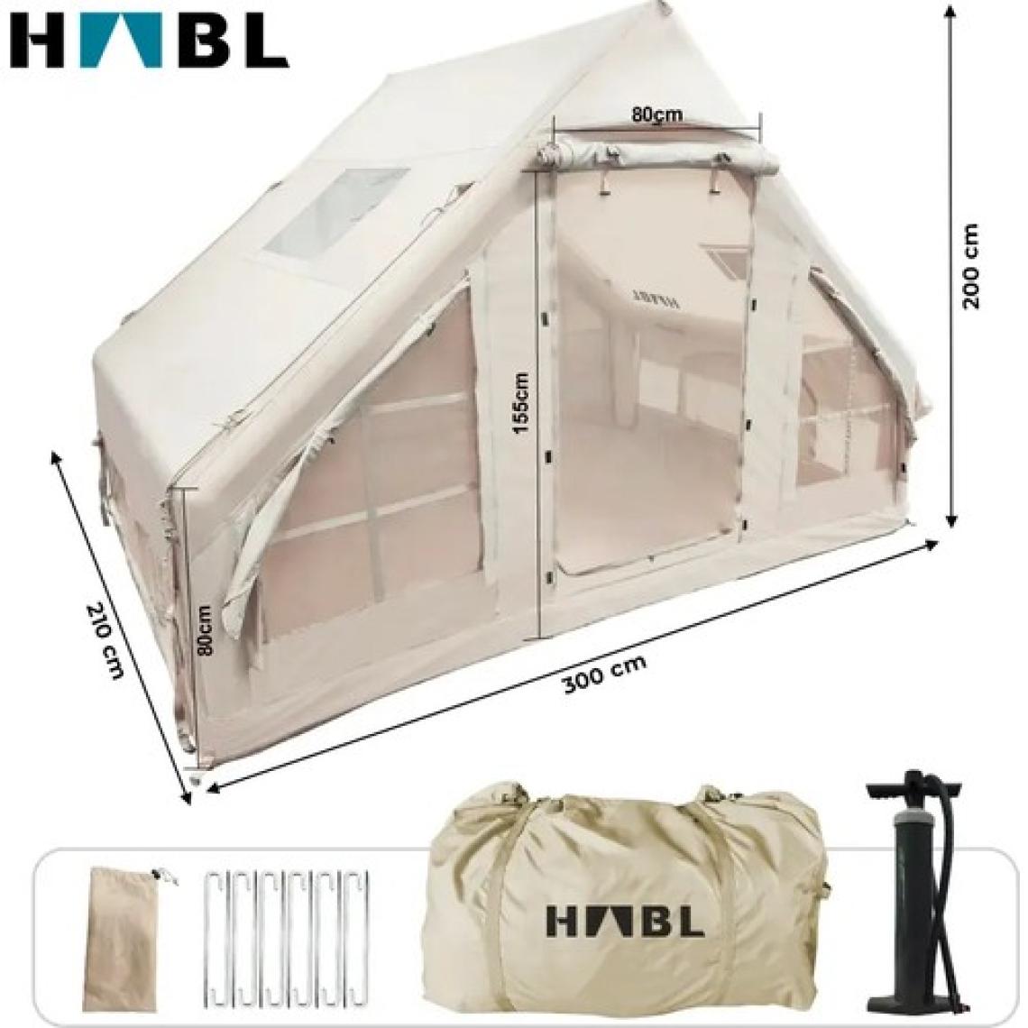 HABL 6 Kişilik 6.3m2 Su,rüzgar ve Kar Geçirmez 420D Oxford Kumaşlı 4 Mevsim Şişme Çadır 300*210*200CM