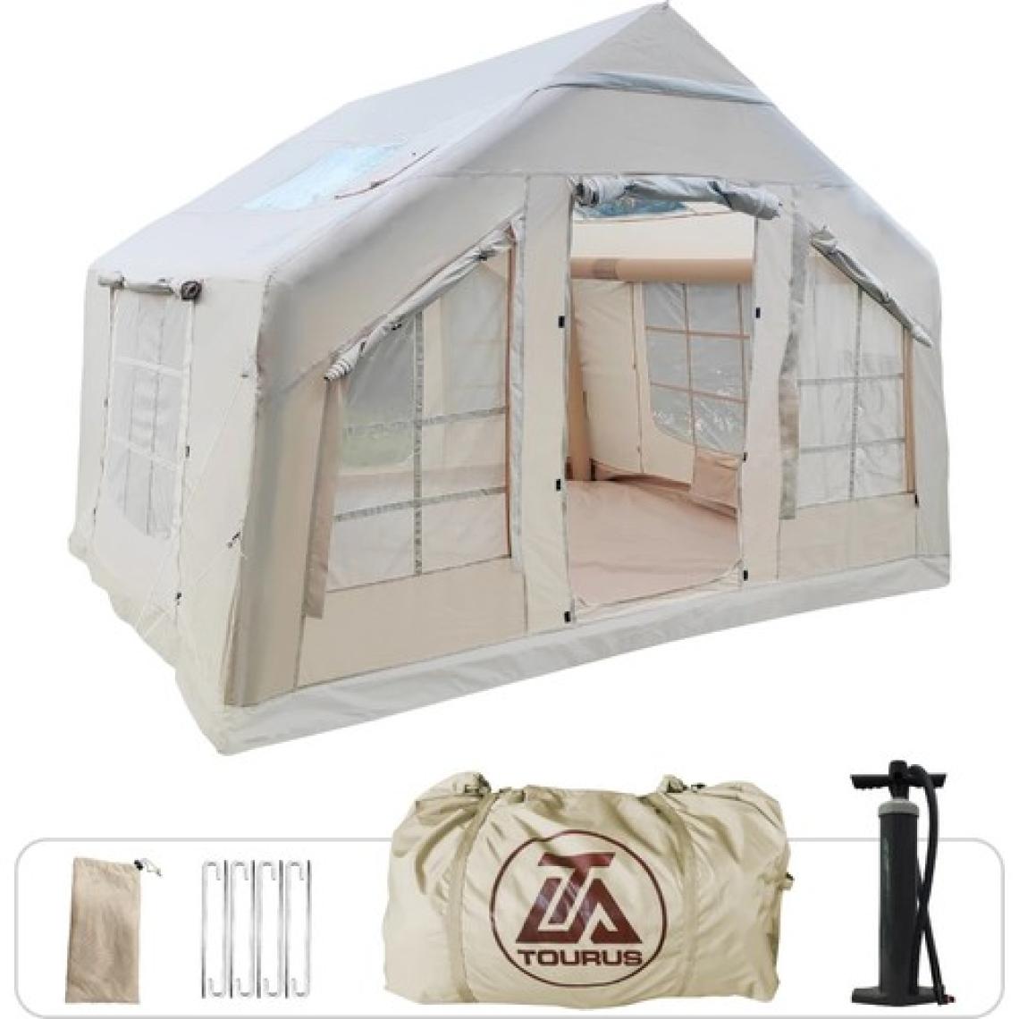 Campfit Tourus 4 Mevsim Şişme Kamp Çadırı 320X2500X220 cm 4-6 Kişilik Şişme Çadır 8 M2