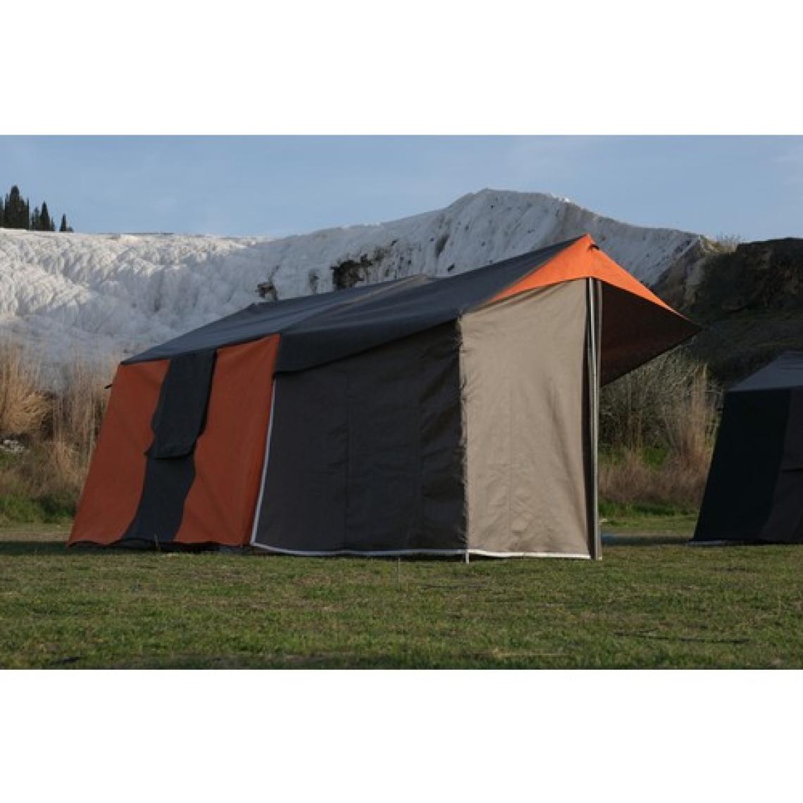 Tmç Camping  KAPI SİNEKLİKLİ  2+1 L Mutfaklı Double Kamp Çadırı 4-6 Kişilik