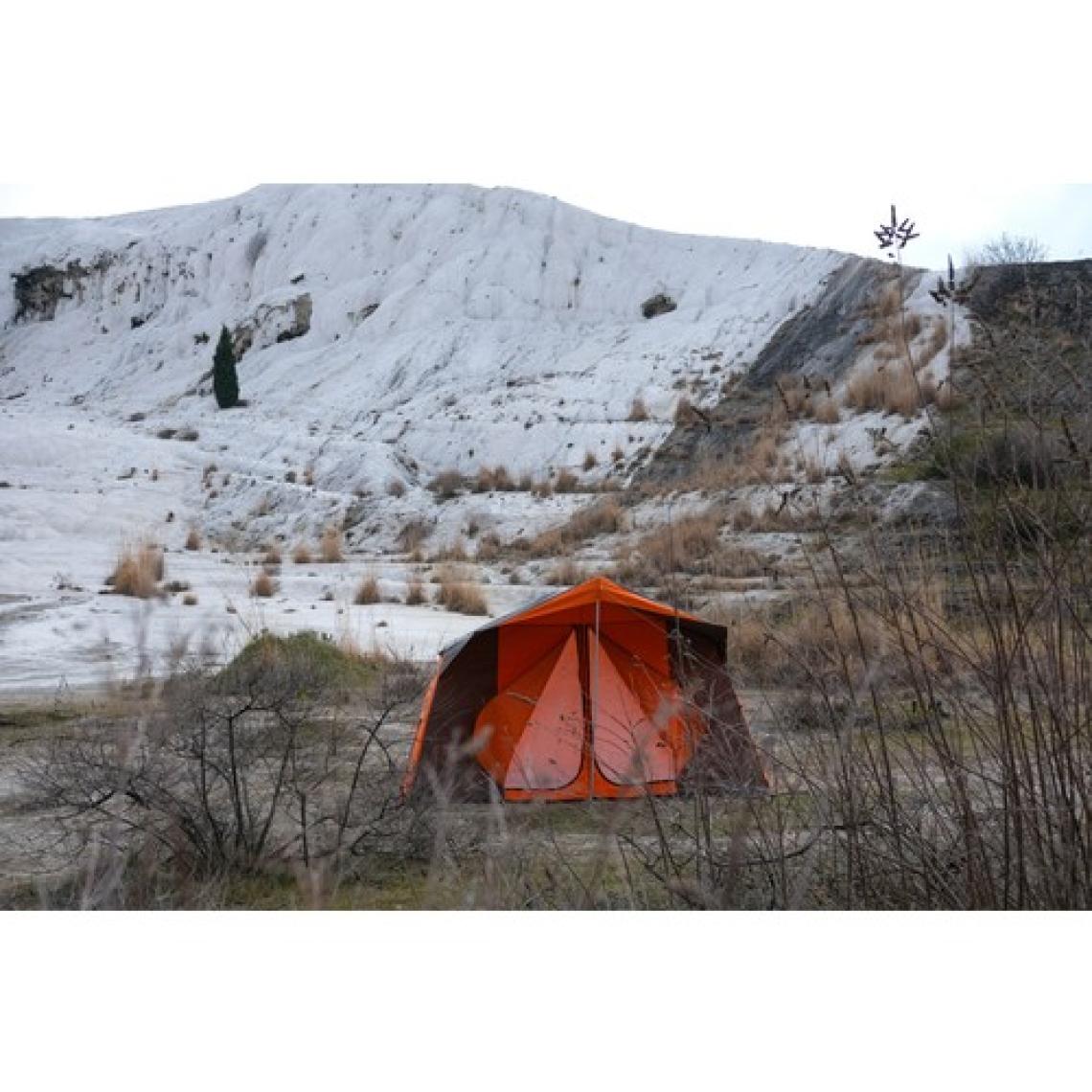 Tmç Camping  KAPI SİNEKLİKLİ  2+1 L Mutfaklı Double Kamp Çadırı 4-6 Kişilik