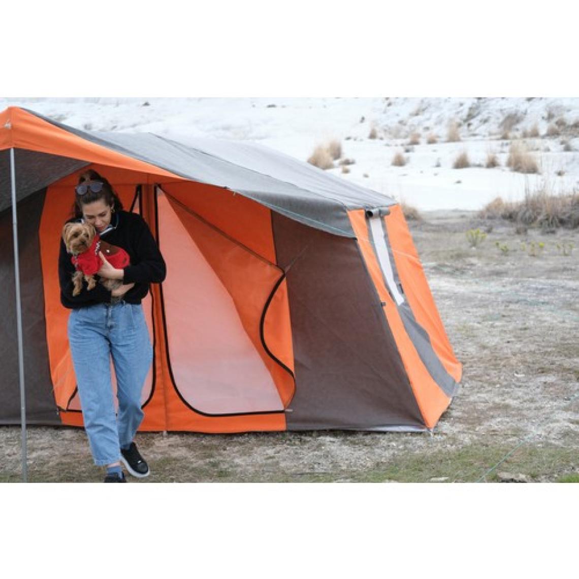 Tmç Camping  KAPI SİNEKLİKLİ  2+1 L Mutfaklı Double Kamp Çadırı 4-6 Kişilik