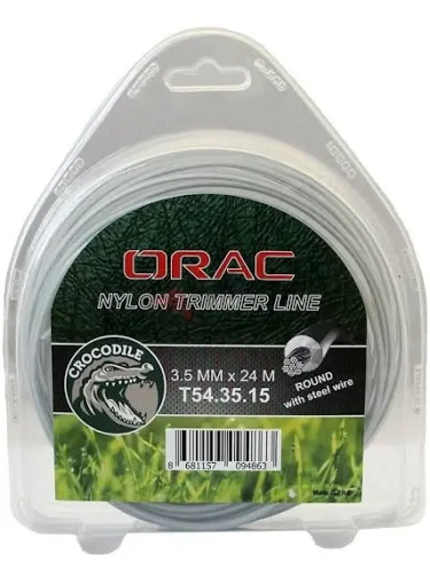 Orac Yuvarlak Telli Gri Tırpan Misinası 3,5 mm 24 M