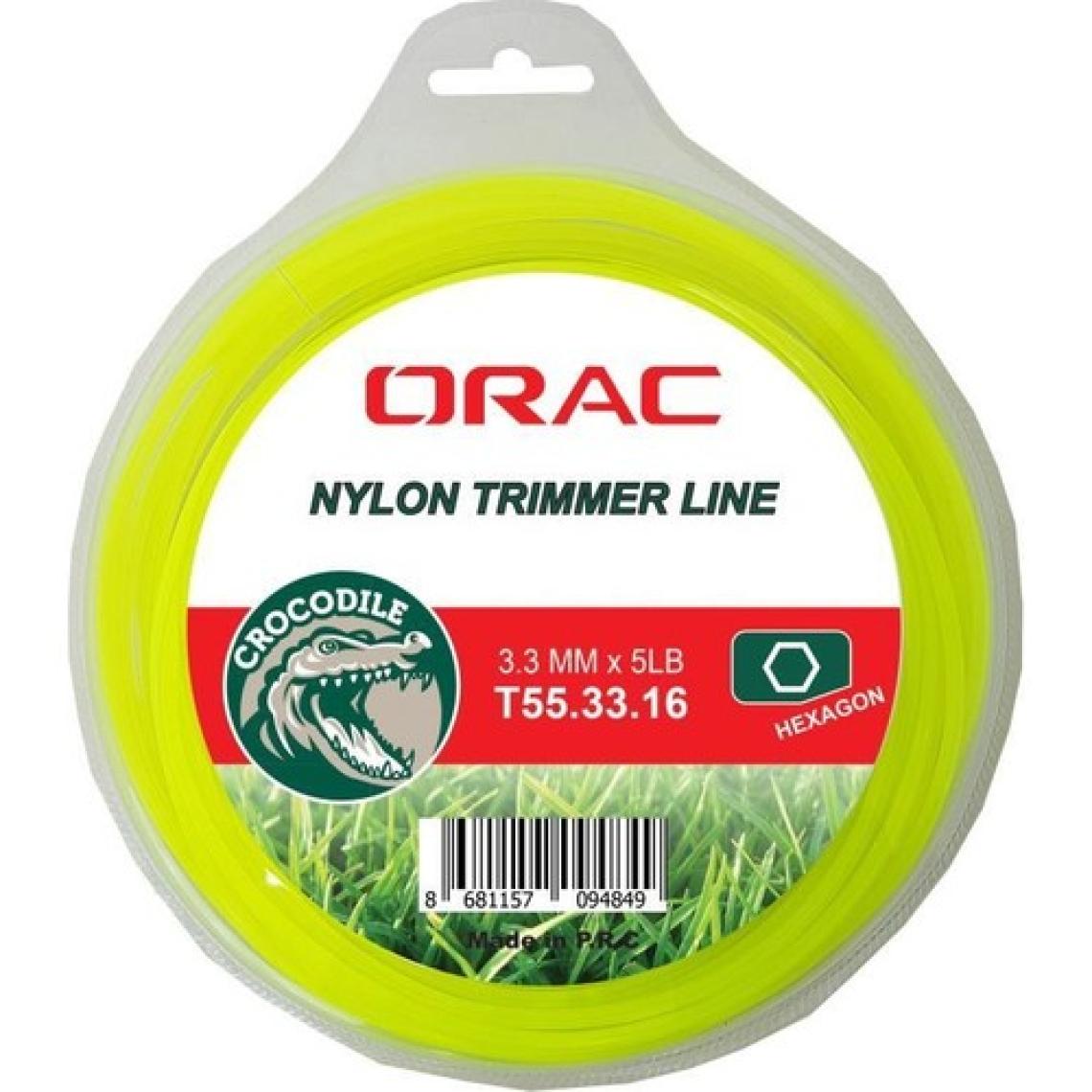 Orac Altı Köşe Sarı Tırpan Misinası 3,3 mm 46 M