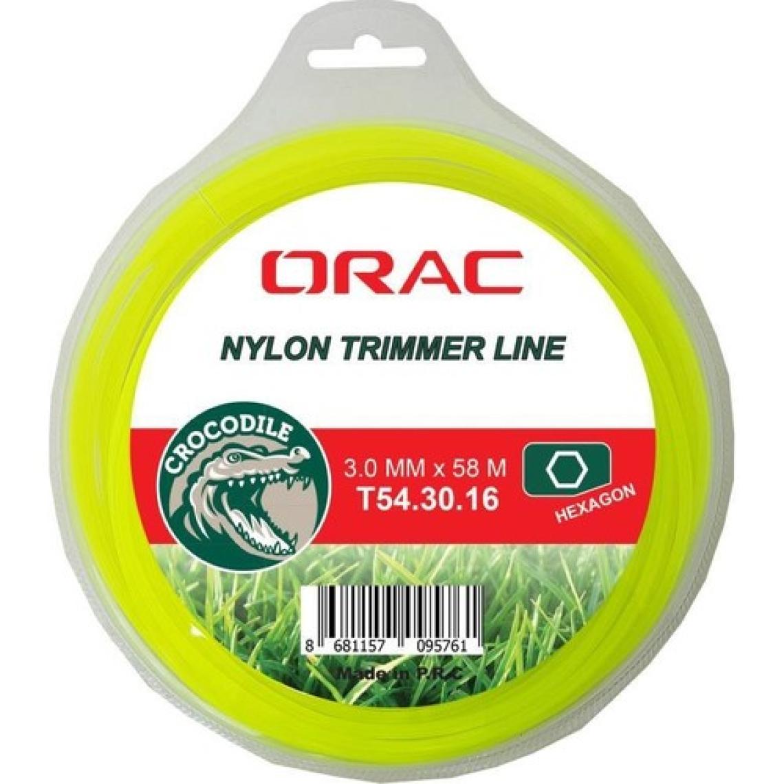 Orac Altı Köşe Sarı Tırpan Misinası 3 mm 56 M