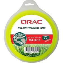 Orac Altı Köşe Sarı Tırpan Misinası 3 mm 56 M