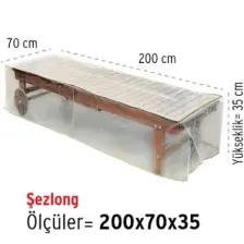 HOMAKS Şezlong Koruma Örtüsü (200x70 h:35)