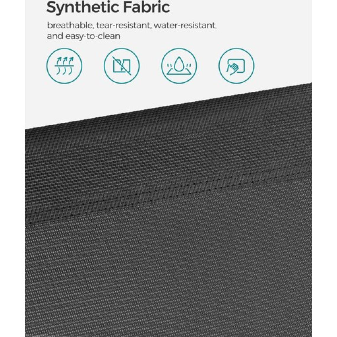 Songmıcs Katlanır Şezlong 193 x 53 x 29 cm Maksimum Yük 150 kg Güneş Korumalı Baş Desteği ve Bahçe Havuz Teras Için Ayarlanabilir Sırt Desteği Koyu Gri GCB19UV1