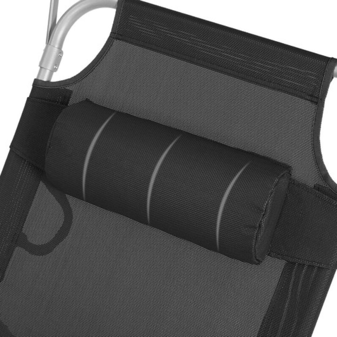 Songmıcs GCB192B01 Şezlong, Baş Destekli  Şezlongu, Sırtlık ve Güneş Şemsiyesi, Eğilebilir, Hafif, Katlanabilir, 53 x 193 x 29,5 Cm, Taşıma Kapasitesi 150 Kg, Bahçe, Siyah