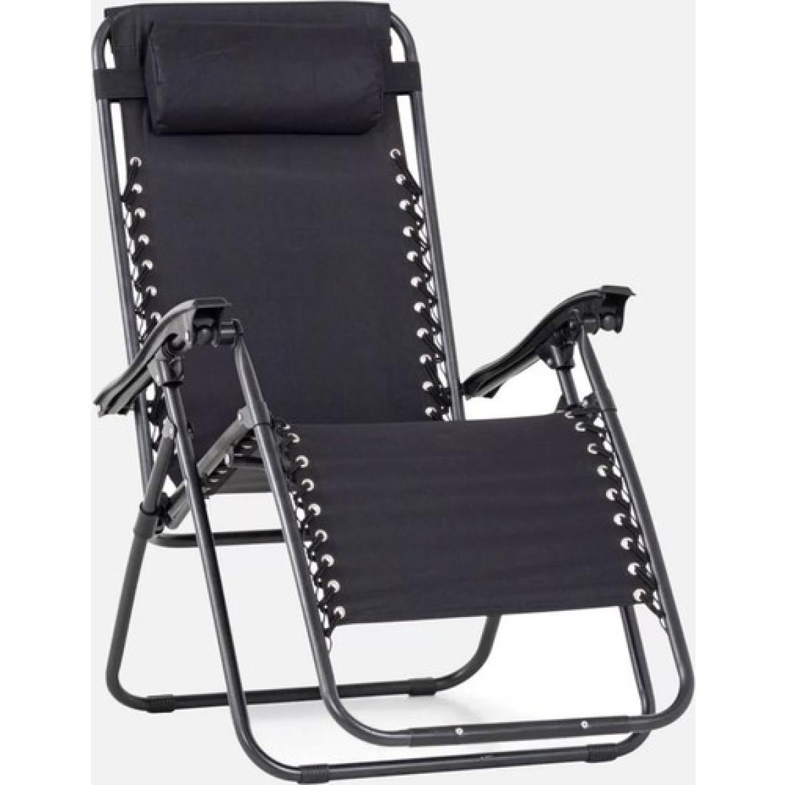 Sunfun Metal Pozisyonlu Koltuk Siyah - Yüksek Sırtlı, Pozisyonu Ayarlanabilir, Katlanabilir