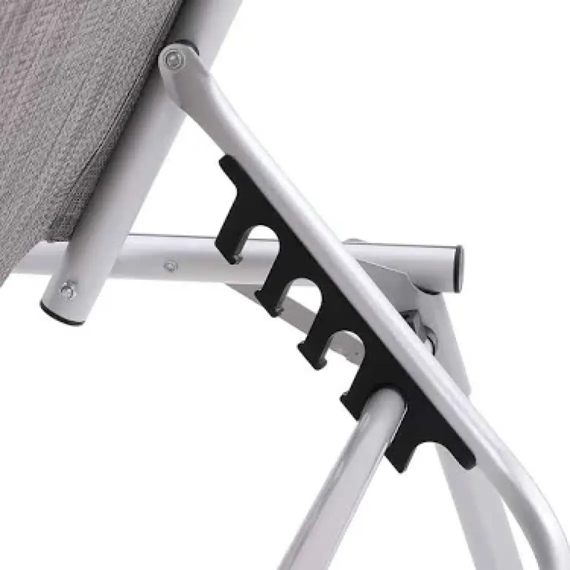 Songmics GCB19TG Ayarlanabilir ve Katlanabilir Gölgelikli Şezlong, 55X193X31 Cm, Gri Kırçıllı,