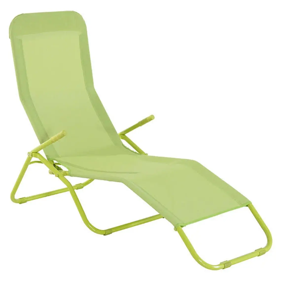 Sunfun Marissa Şezlong Yeşil - Ölçü: 136X61X102 cm - Katlanabilir Özelliğiyle Rahat Taşınır