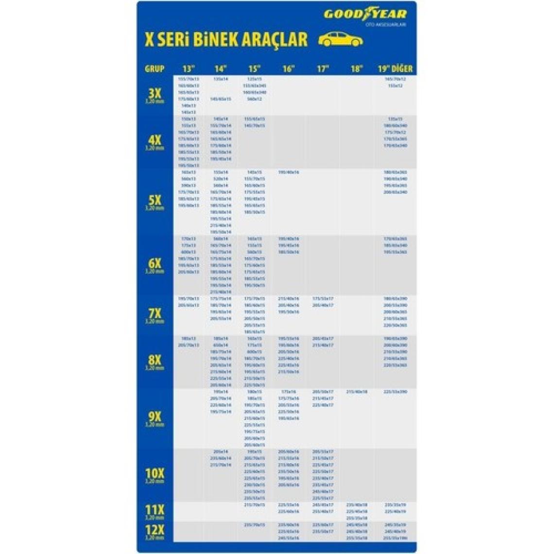 Goodyear Kar Zinciri Takmatik Ekstra Mukavemetli 9x 3,20 mm