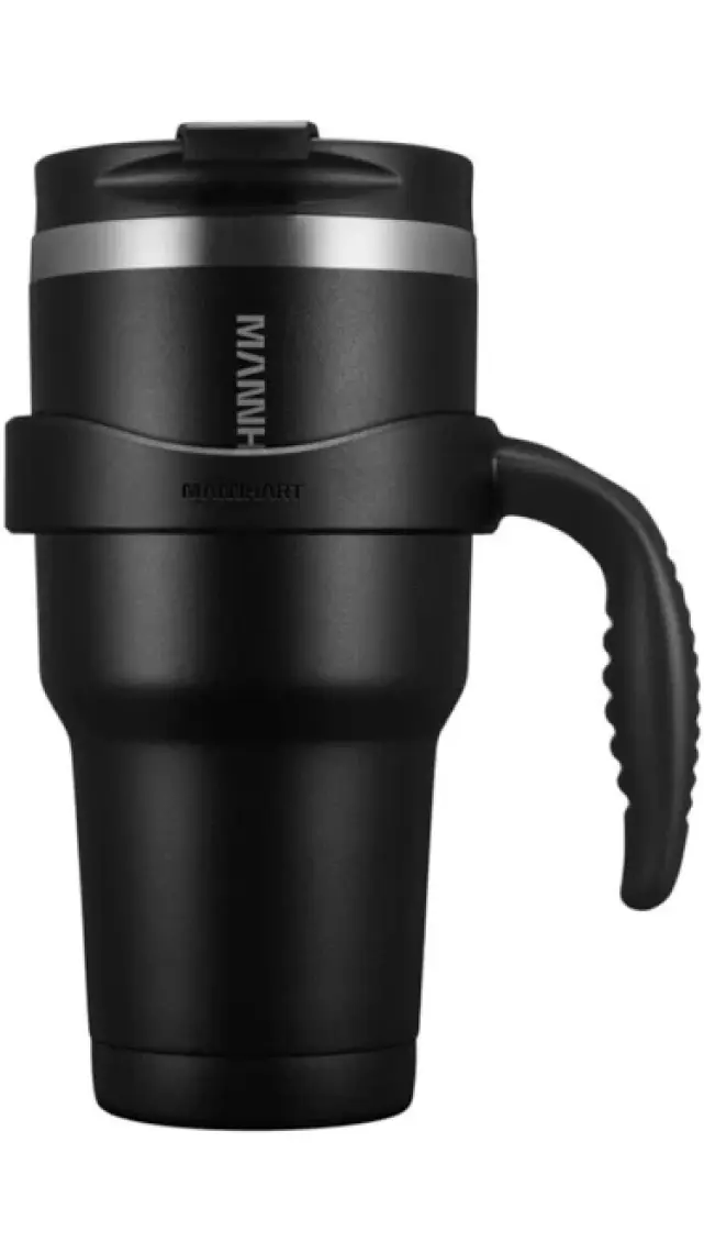 Mannhart by Spigen BH11 Seyahat Mug Termos Tutucu (900ml / 30oz ile Uyumlu) Karbon Fiber BPA İçermeyen Handle