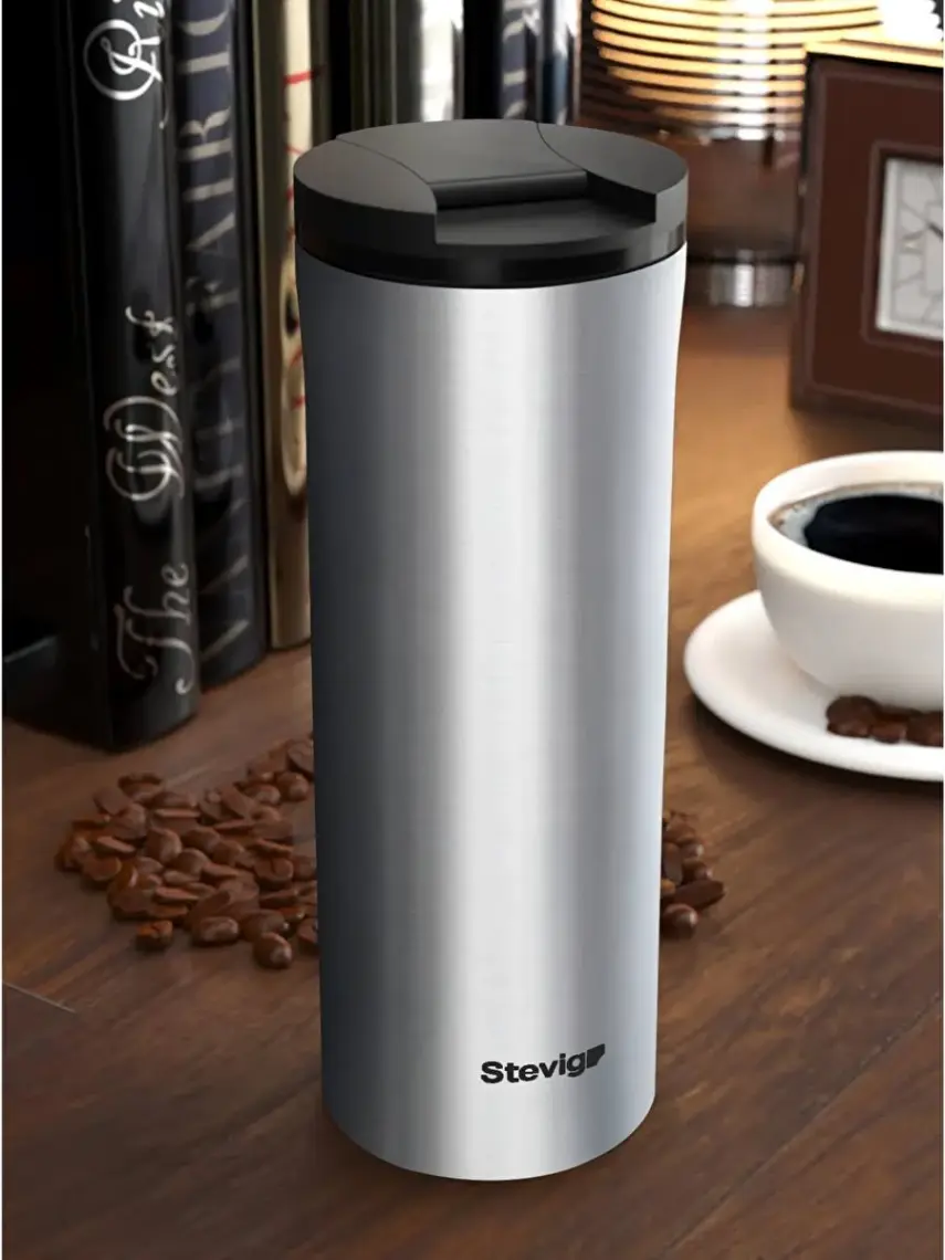 Stevig 2 Go Paslanmaz Çelik Termos Bardak 400 ml Travel Mug Inox ST-200