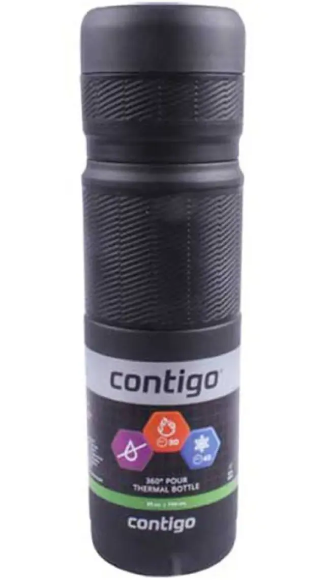 Contigo Thermal Bardaklı Çelik Termos 1.2LT Siyah
