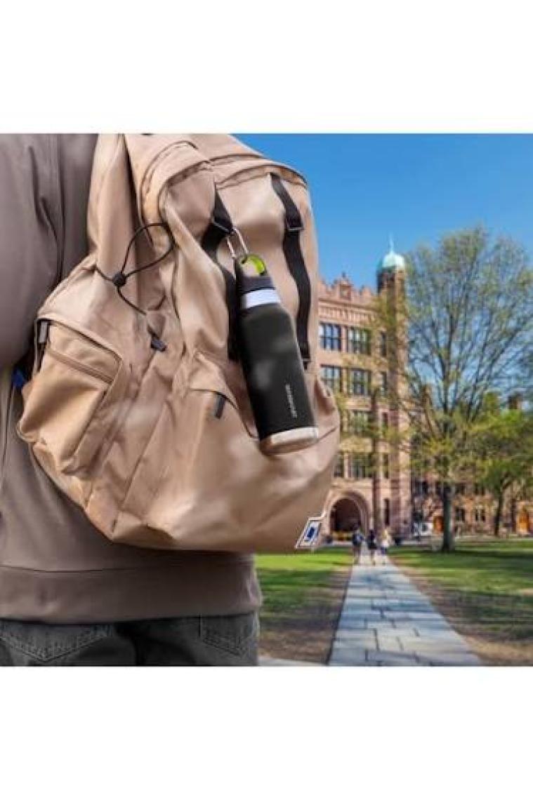 Mannhart by Spigen B213 Sızdırmaz Vakumlu Çift Katmanlı Travel Mug Paslanmaz Çelik Termos 500 ml Hot 6h / Cold 24h Black - AHP00350