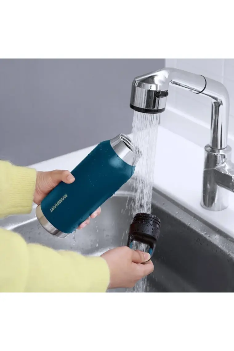 Mannhart By Spigen B213 Sızdırmaz Vakumlu Çift Katmanlı Travel Mug Paslanmaz Çelik Termos 500 ml Hot 6h / Cold 24H Blue-Very - AHP00352