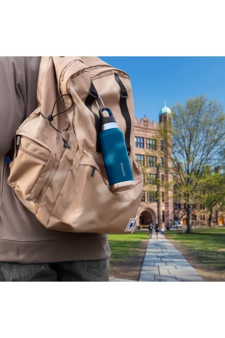Mannhart By Spigen B213 Sızdırmaz Vakumlu Çift Katmanlı Travel Mug Paslanmaz Çelik Termos 500 ml Hot 6h / Cold 24H Blue-Very - AHP00352