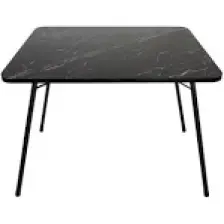 Bofigo 60X80 Granit Mermer Desenli Katlanır Masa Balkon Bahçe Kamp Masası Piknik Masası
