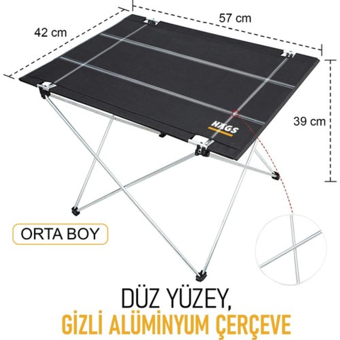Haegs Ultralight Mavi Orta Boy Katlanır Kamp Masası