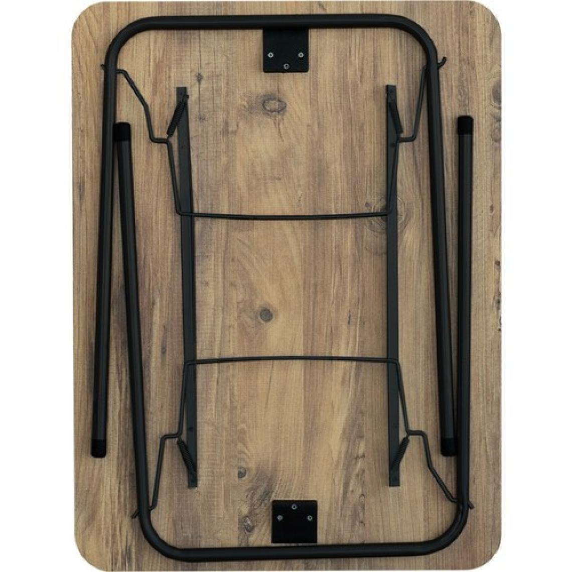 Bofigo 60X80 Çam Desenli Katlanır Masa Balkon Bahçe Kamp Masası Piknik Masası