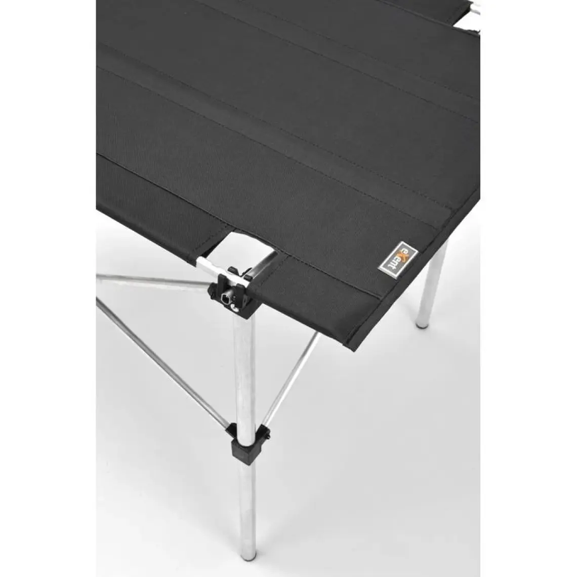 Exent 70X50 cm Tekstil Kamp Masası, Piknik, Bahçe Balkon Plaj Masası, Katlanır Taşıma Çantalı Masa Siyah
