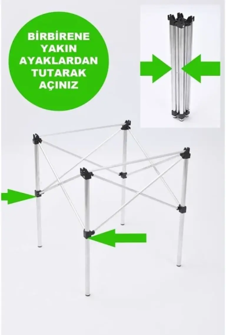 Exent 50X70 cm Kamp Masası Katlanabilir Masa, Piknik Bahçe Balkon Plaj Masası, Taşıma Çantalı Masa