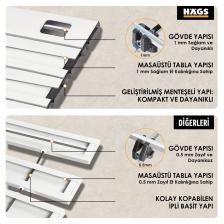 Haegs Full Alüminyum Katlanır Kamp Masası, Piknik, Plaj, Ourdoor Hafif Kamp Masası Küçük Boy - Siyah