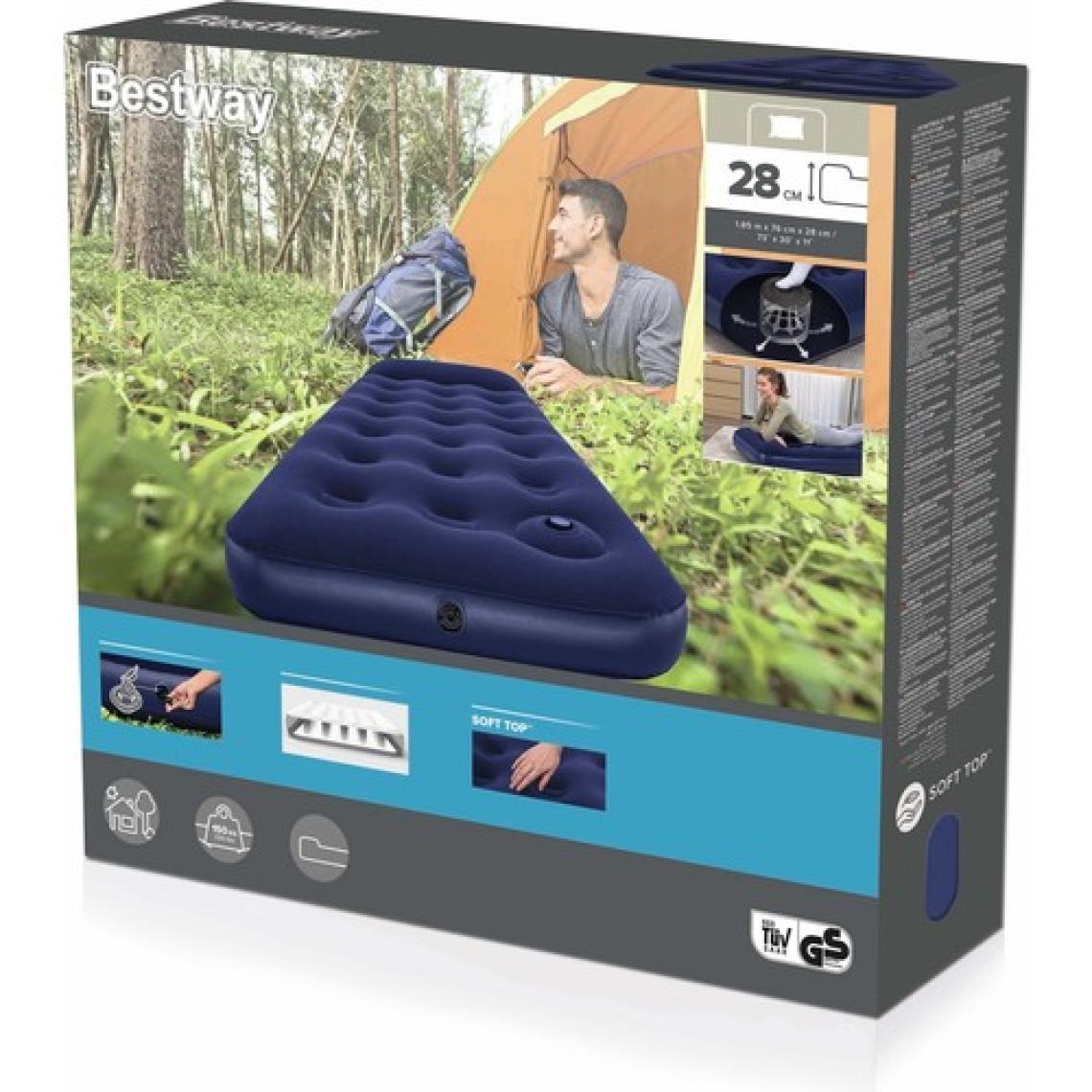 Bestway Tek Kişilik Ayak Pompalı 185CM x 76 cm x 28 cm Şişme Yatak 67223