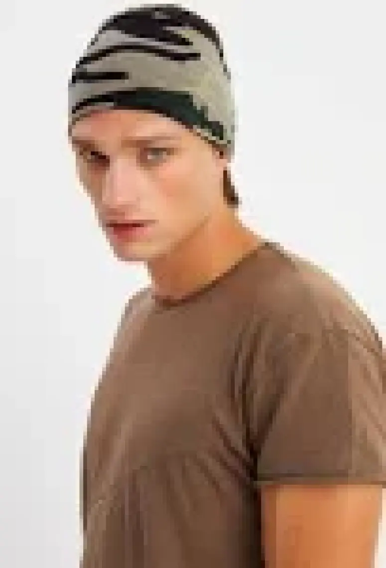 Butikgiz Kamuflaj Erkek Pamuklu Penye, Kaymaz, Ultra Hafif, Spor Geniş Saç Bandı Bandana Buff