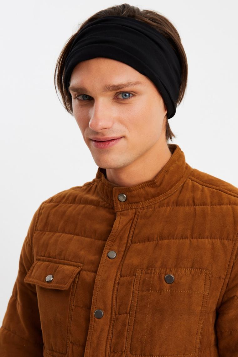 Siyah Erkek 4 fonksiyonlu Koruyucu  Pamuklu, Esnek, Terletmez, Bandana, Boyunluk, Buff, Maske