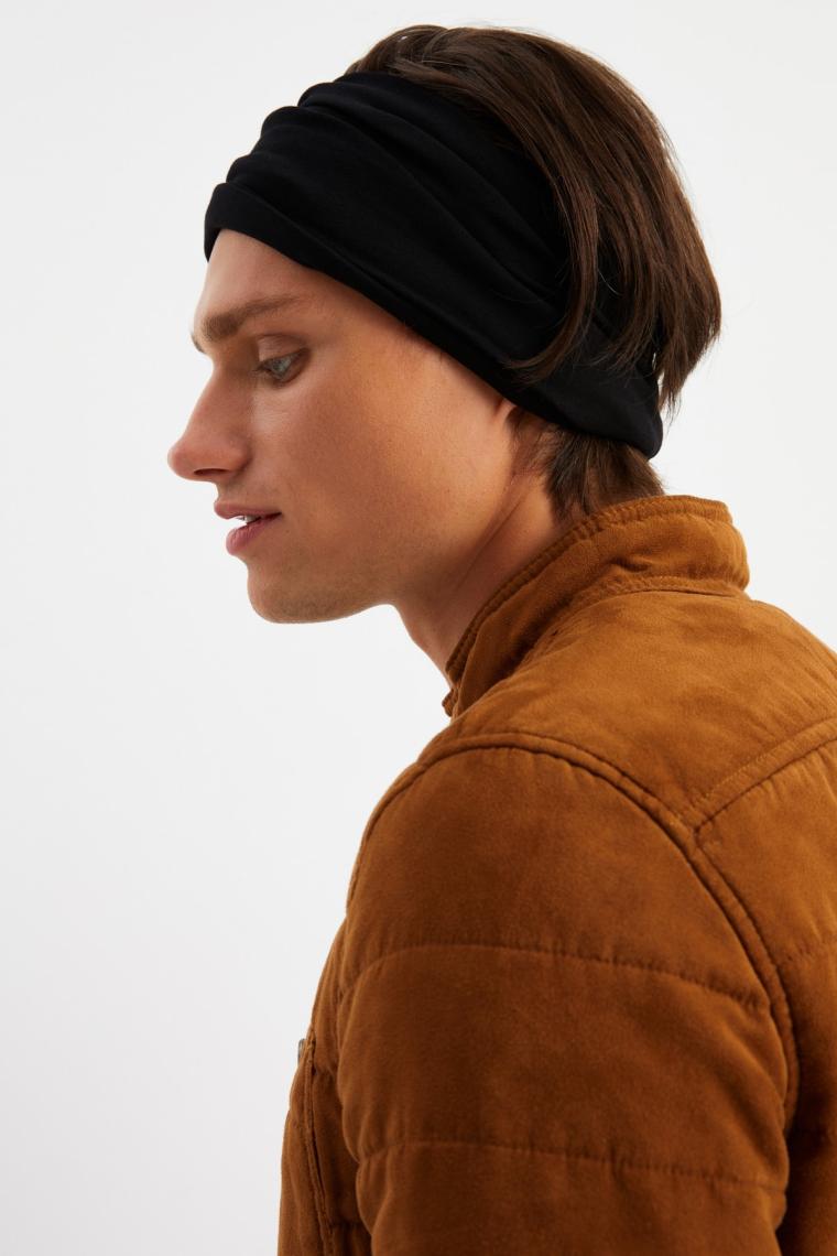 Siyah Erkek 4 fonksiyonlu Koruyucu  Pamuklu, Esnek, Terletmez, Bandana, Boyunluk, Buff, Maske