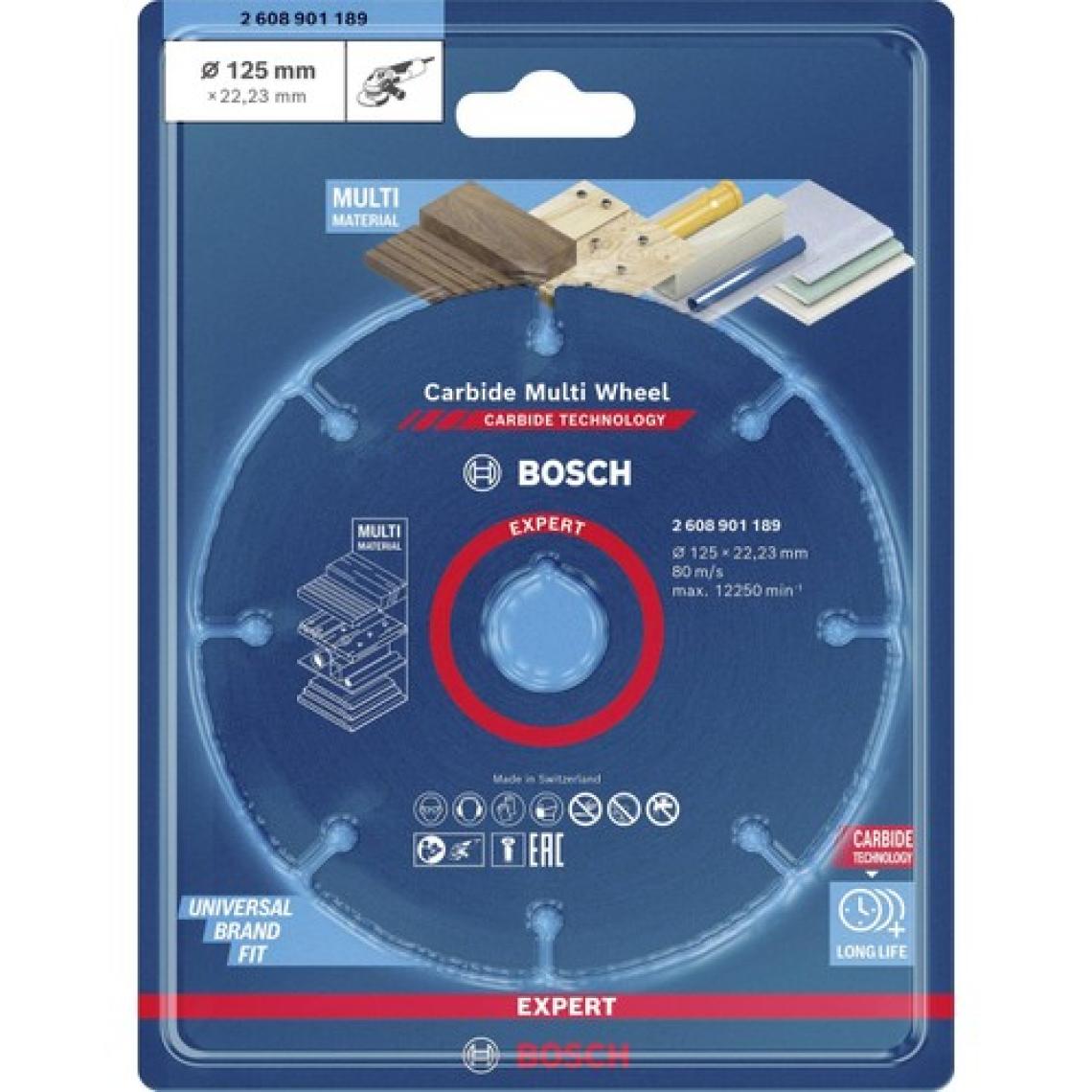 Bosch Expert Carbide Multi Wheel 125 Mm, 22,23 mm Kesici Disk - 2608901189