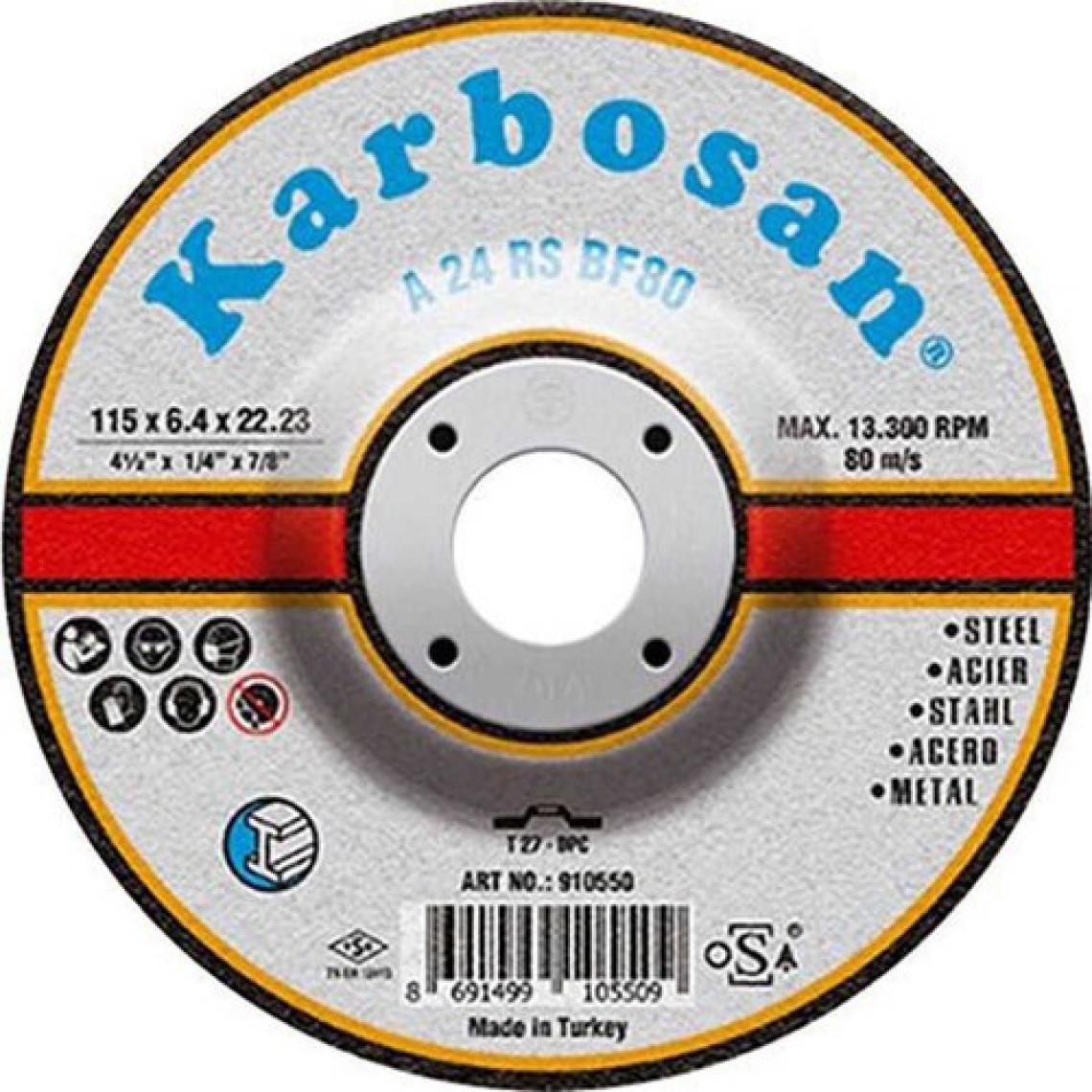 Karbosan 115x6.4x22.23 Nk Metal Taşlama Diski