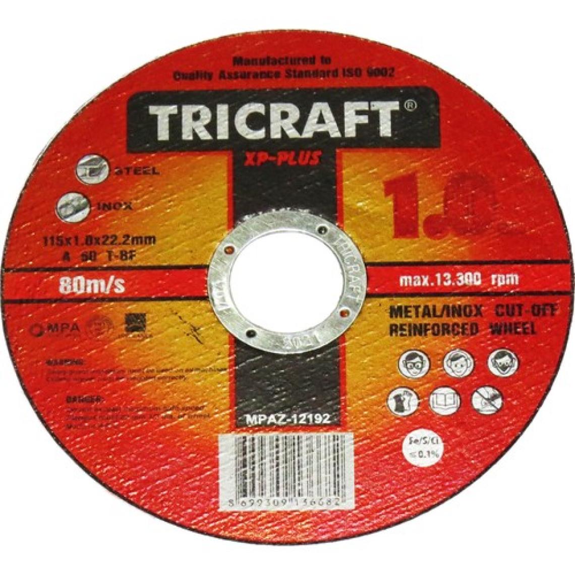 Tricraft Inox Metal Kesici Taş 115x1.0x22 mm 25'li