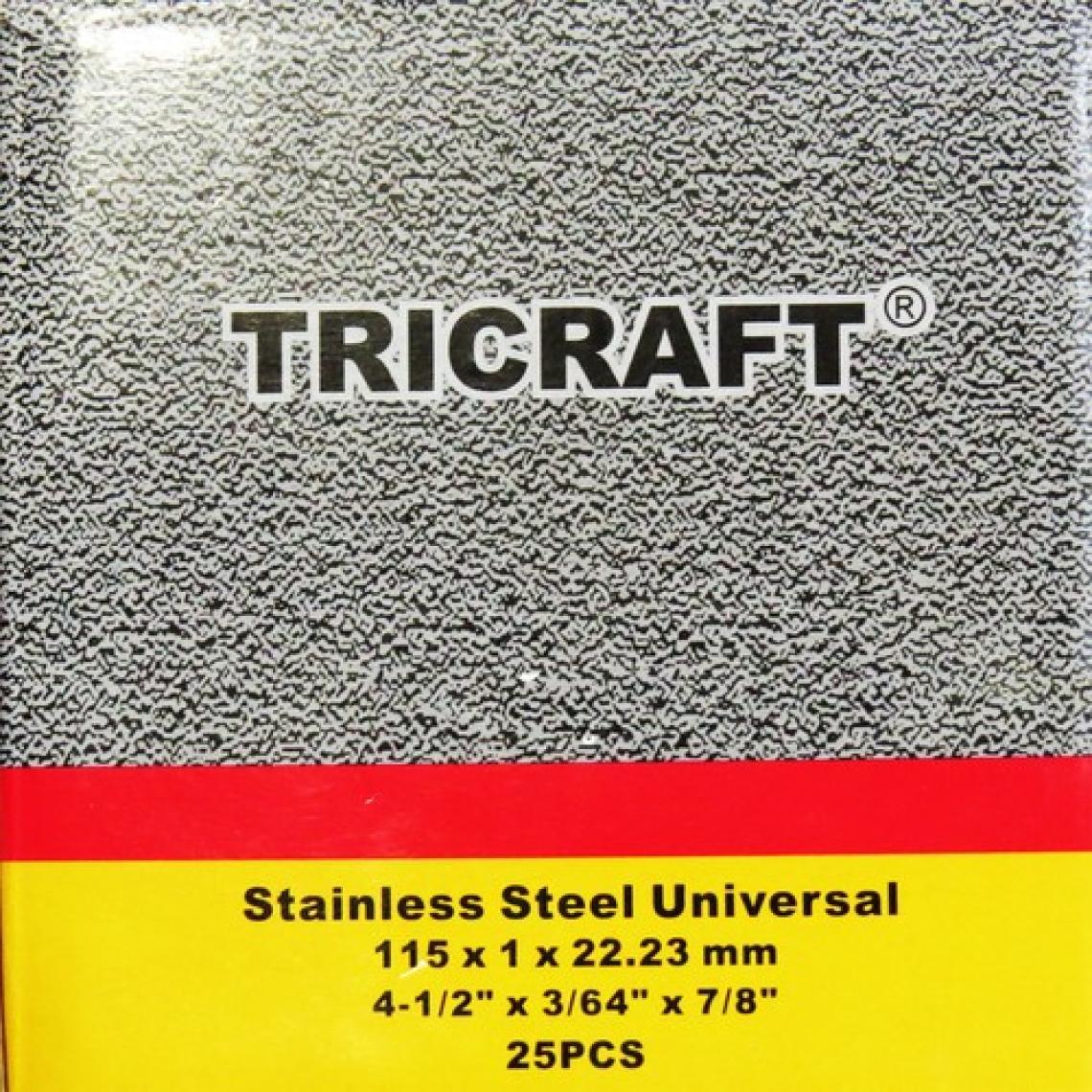 Tricraft Inox Metal Kesici Taş 115x1.0x22 mm 25'li