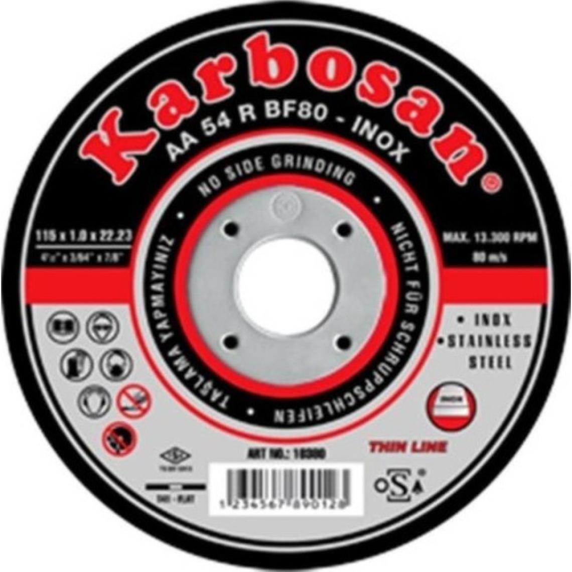 Karbosan 115 x 1 Inox Kesme Taşı 10 Adet