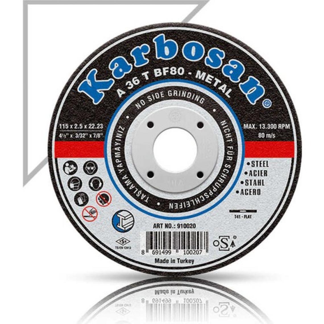 Karbosan 115X3.0X22.23 Nk Metal Standart Kesme Diski