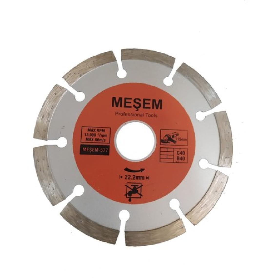Meşem Fayans Kesme 115 Lik  Mermer Ahşap Granit Demir Kesme Disk Seti