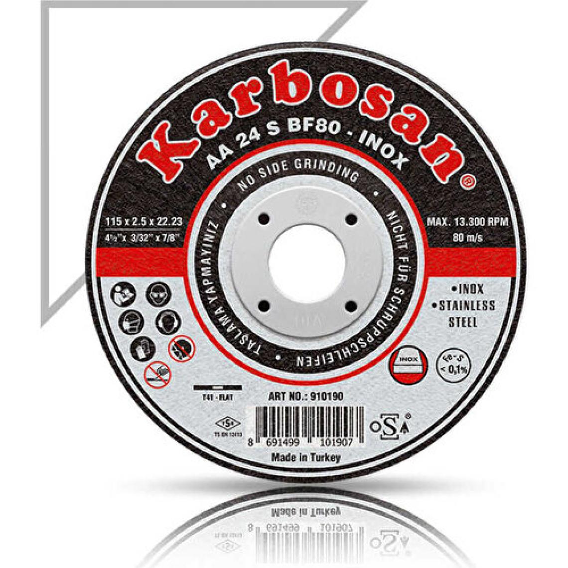 Karbosan Metal Kesici Disk 115X1X22 mm Inox 25 Adet