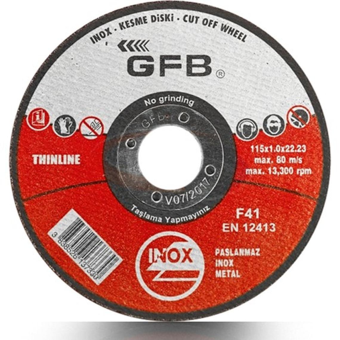 Gfb Metal Kesici Taş 115X1 Inox Kesme Taşı (50 Adet)