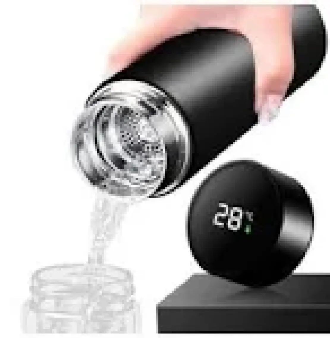 Dijital Göstergeli Çelik Matara - Paslanmaz Termos 500 ml
