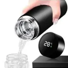 Dijital Göstergeli Çelik Matara - Paslanmaz Termos 500 ml