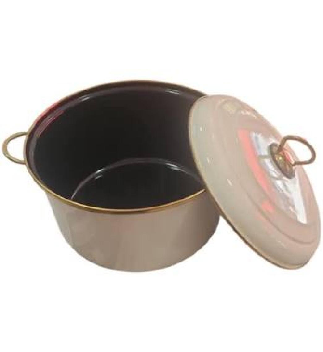 Bonera 20cm Krem Emaye Deri̇n Tencere