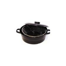 Krd Home Kızartma Tenceresi Emaye Kapaklı Cips Tenceresi 22 cm Telli