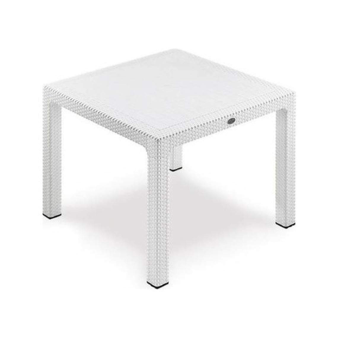 Comfort Comfort Begonvil Balkon,teras,bahçe Rattan Masa 90X90 Rattan Masa Bahçe Masası 90X90 Beyaz