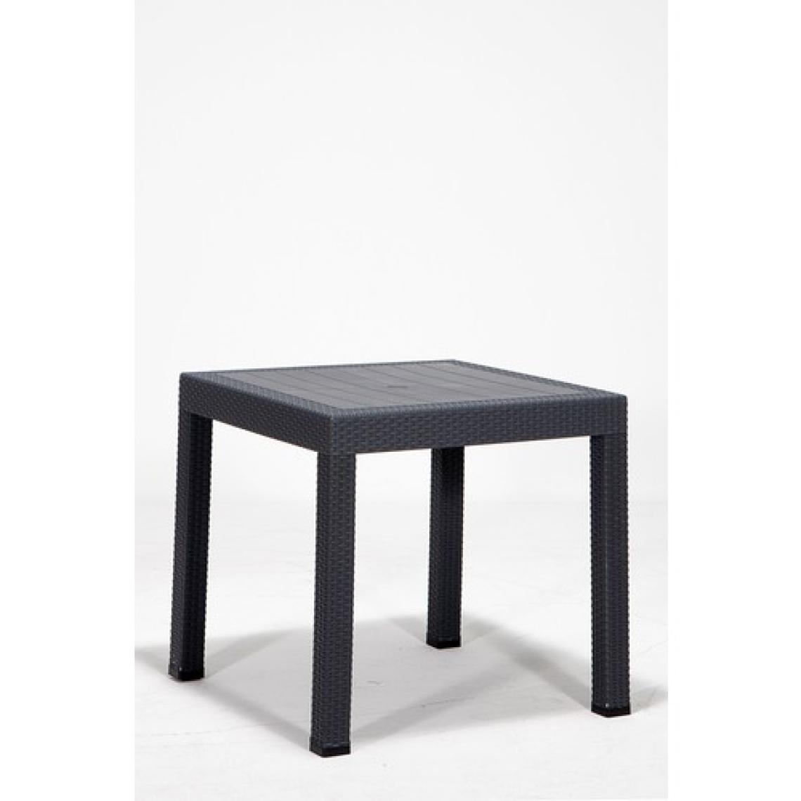 Mobetto Rattan 80X80 Camsız Antrasit Masa – Bahçe&balkon&teras