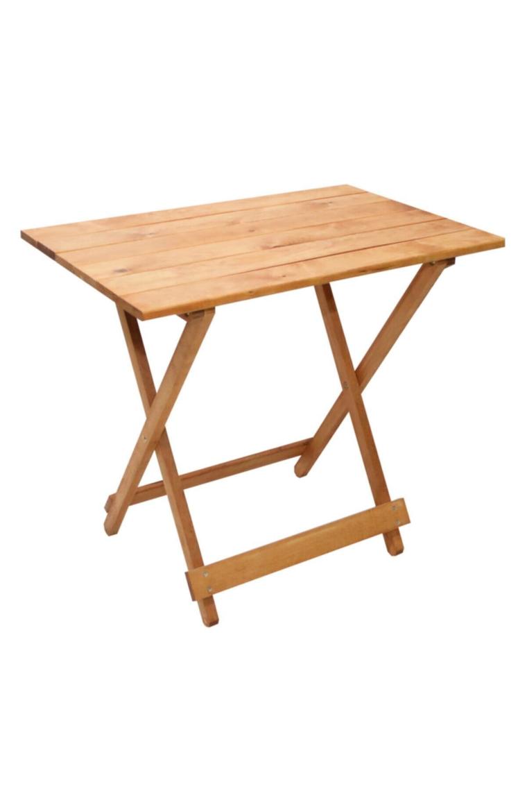Mavienerji Dekoratif Ahşap Katlanır Masa Piknik Balkon Masası 70CM x 60CM