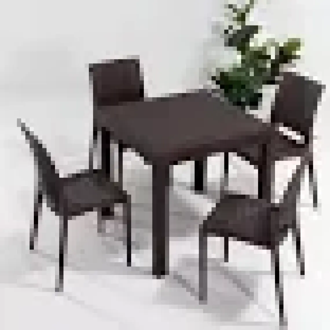 Sandalie 80X80 Camsız Antrasit Masa Bahçe Balkon
